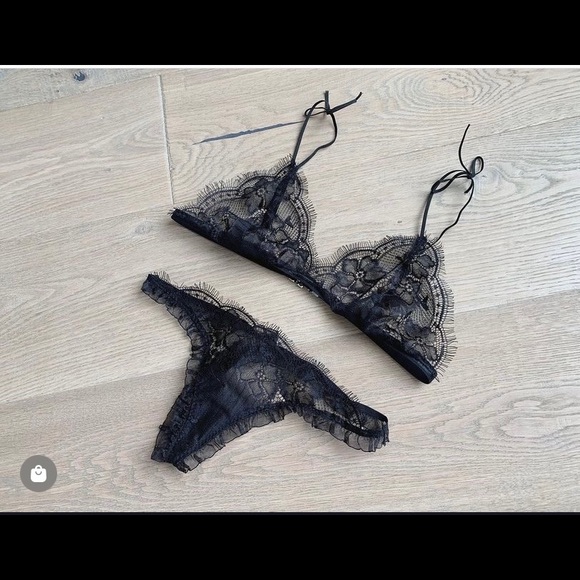 Sewn Handmade Bralette Size M black - Picture 1 of 7